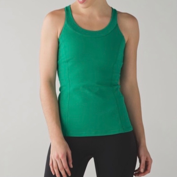 Lululemon Jungle Green Enhearten Tank sz 6 - Picture 2 of 7